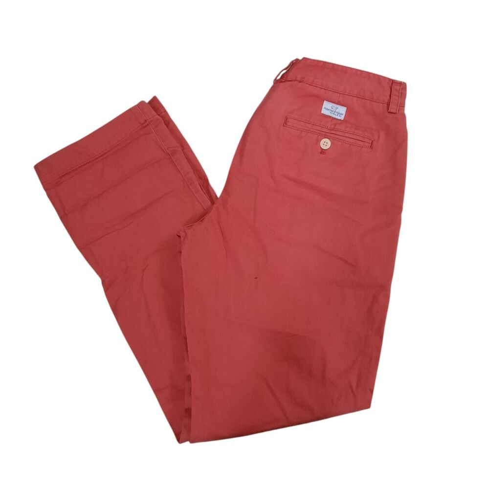 Vineyard Vines Men's Slim Fit Twill Club Pants Pink Size 32x32